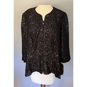 Alex Evenings Black Lace Jacket